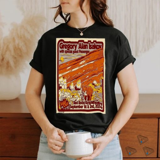 Gregory Alan Isakov Red Rocks Amphitheatre September 1st & 2nd 2024 Poster shirt