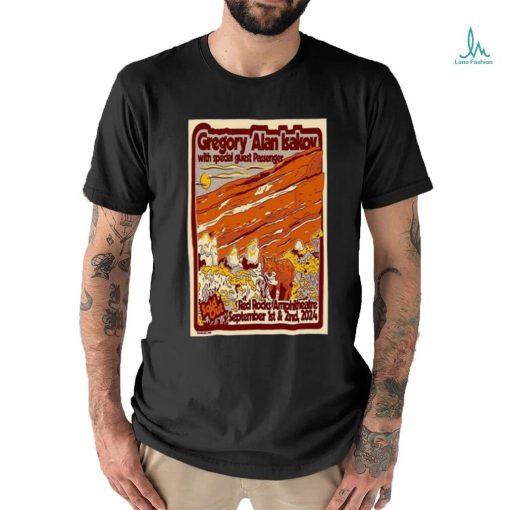 Gregory Alan Isakov Red Rocks Amphitheatre September 1st & 2nd 2024 Poster shirt