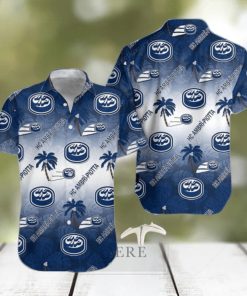 HC Ambri Piotta Dark Blue White Gradient Hawaiian Shirt Style Gift