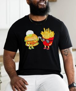 Hamburger fries high five cool fun combo snacks shirt