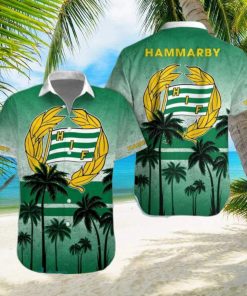 Hammarby Fotboll Palm Tree Green Logo Hawaiian Shirt Impressive Gift