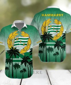 Hammarby Fotboll Palm Tree Green Logo Hawaiian Shirt Impressive Gift