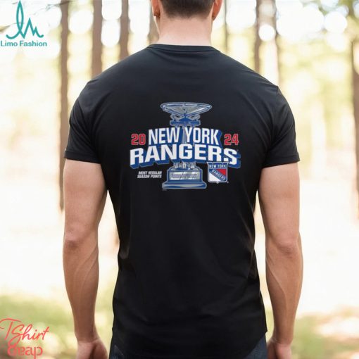 Heather New York Rangers 2024 Presidents’ Trophy T Shirt