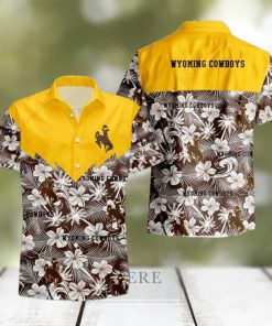 Hibiscus NCAA Wyoming Cowboys Hawaiian Shirt, Floral