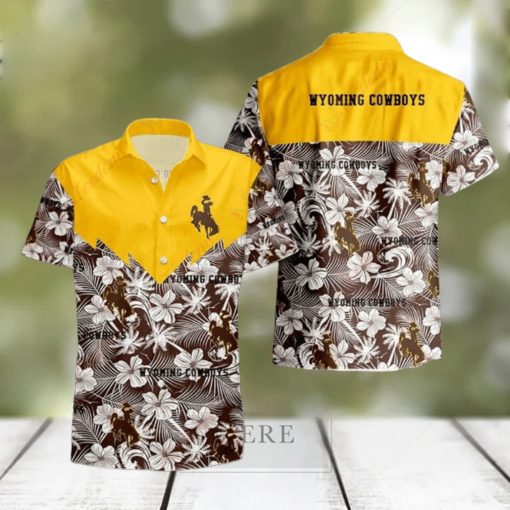 Hibiscus NCAA Wyoming Cowboys Hawaiian Shirt, Floral