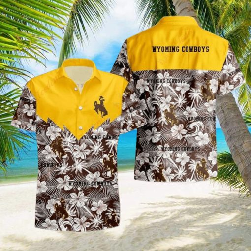 Hibiscus NCAA Wyoming Cowboys Hawaiian Shirt, Floral