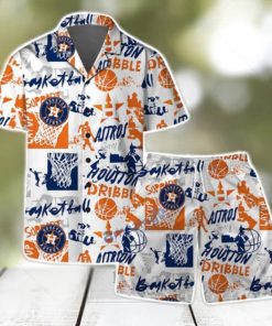 Houston Astros MLB Team Logo Street Style Design Hawaiian Shirt & Short