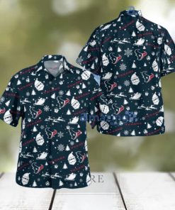 Houston Texans Christmas Pattern Button Down Tropical Hawaiian Shirt