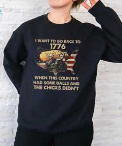 I Want To Go Back To 1776 When This Country Had Some Balls 3 4 Sleeve Raglan