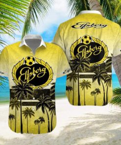 IF Elfsborg Palm Tree Yellow Logo Hawaiian Shirt Impressive Gift