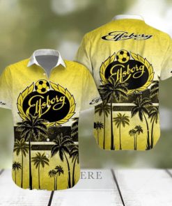 IF Elfsborg Palm Tree Yellow Logo Hawaiian Shirt Impressive Gift