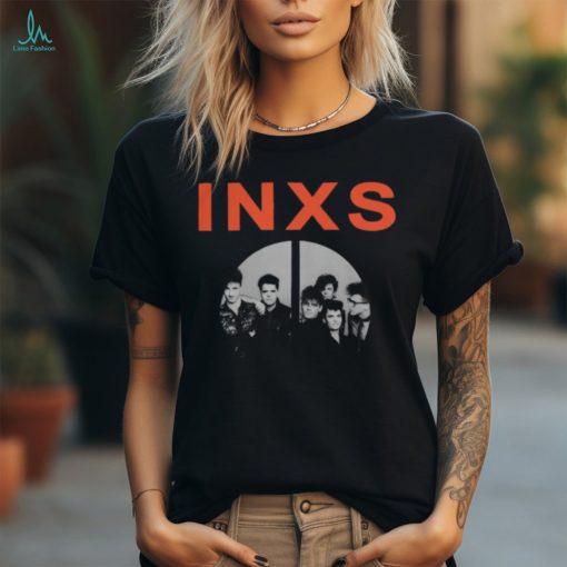 INXS Merch INXS Peace Sign Black T Shirt