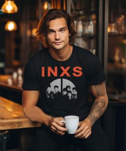 INXS Merch INXS Peace Sign Black T Shirt