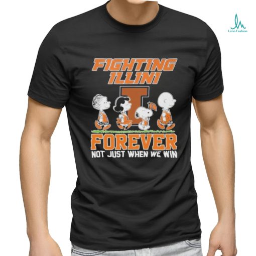 Illinois Fighting Illini Snoopy Charlie Brown Forever Not Just When We Win T Shirt