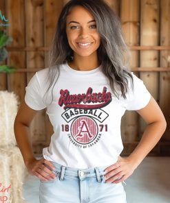 Image One Men’s Arkansas Razorbacks Ivory Baseball Logo T Shirt