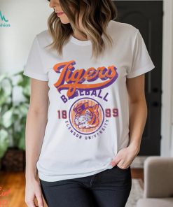 Image One Men's Clemson Tigers Ivory Baseball Logo T Shirt