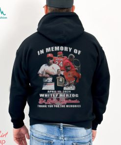 In Memory Of April 2024 Whitey Herzog St. Louis Cardinals Thank You For The Memories T Shirt