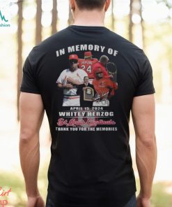 In Memory Of April 2024 Whitey Herzog St. Louis Cardinals Thank You For The Memories T Shirt