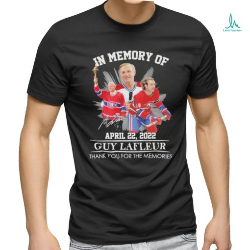 In The Memory Of Guy Lafleur Thank You For The Memories T Shirt
