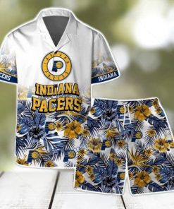 Indiana Pacers Team Logo Pattern Basketball Season Hawaiian Shirt & Short