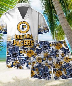 Indiana Pacers Team Logo Pattern Basketball Season Hawaiian Shirt & Short