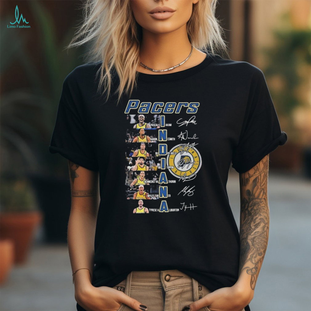 Indiana Pacers Team Players 2024 Signatures Shirt Indiana Pacers Team Players 2024 Signatures Shirt