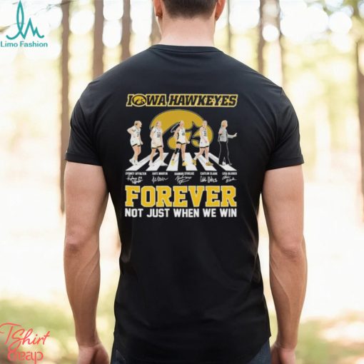 Iowa Hawkeyes Walking Abbey Road Forever Not Just When We Sin 2024 Signatures Shirt