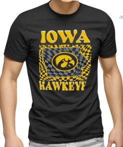 Iowa Hawkeyes Women's Comfort Colors Checkered Mascot T Shirt