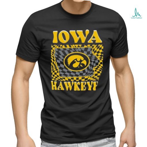 Iowa Hawkeyes Women’s Comfort Colors Checkered Mascot T Shirt