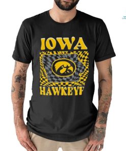 Iowa Hawkeyes Women's Comfort Colors Checkered Mascot T Shirt