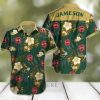 Firefighter Tropical Leaves Pattern Hawaiian Shirt