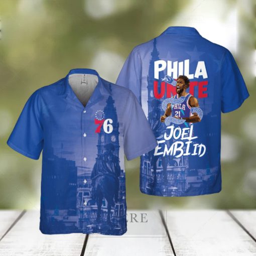 Joel Embiid Stars Player Philadelphia ers Print Casual Full Print Hawaiian Shirt