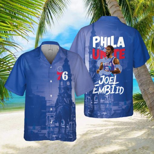 Joel Embiid Stars Player Philadelphia ers Print Casual Full Print Hawaiian Shirt