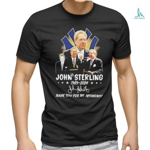 John Sterling 1989 2024 Thank You For The Memories signature T Shirt