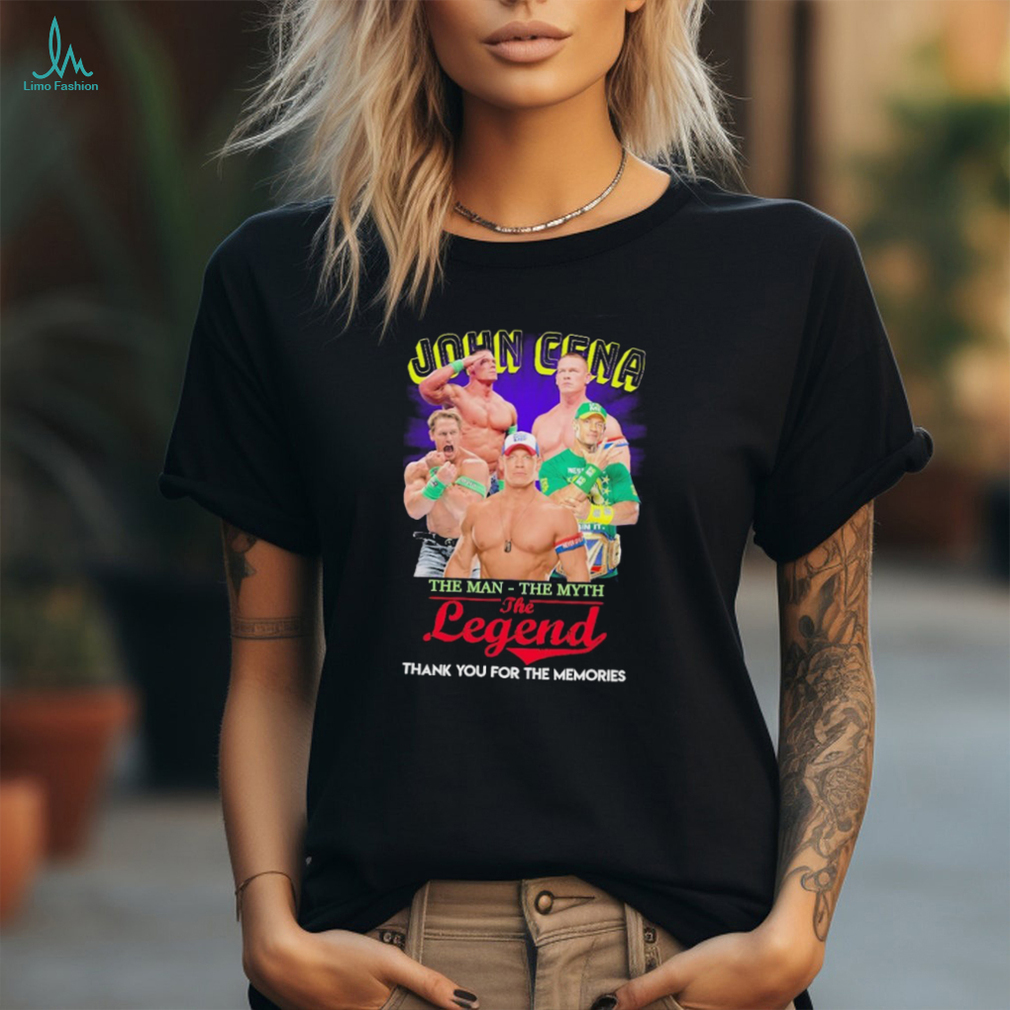John cena the man the myth the legend thank you for the memories shirt John cena the man the myth the legend thank you for the memories shirt