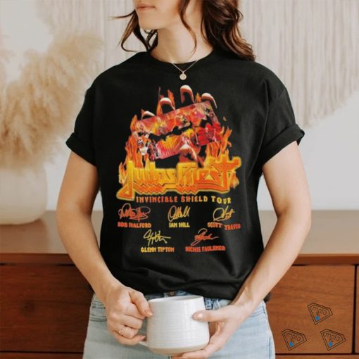 Judas Priest Invincible Shield Tour Signature T Shirt