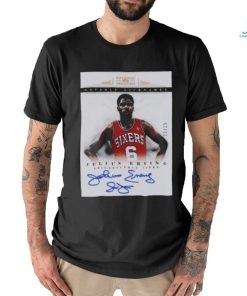 Julius Erving Philadelphia 76ers Autographed 2012 13 Panini National Treasures Notable Nicknames signatures shirt