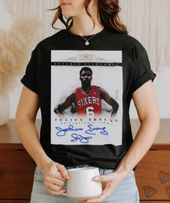 Julius Erving Philadelphia 76ers Autographed 2012 13 Panini National Treasures Notable Nicknames signatures shirt