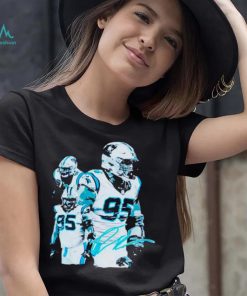 Kai Brown wearing Derrick Brown 95 signature shirt