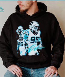 Kai Brown wearing Derrick Brown 95 signature shirt