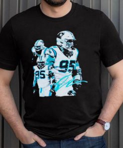 Kai Brown wearing Derrick Brown 95 signature shirt