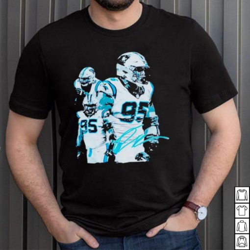 Kai Brown wearing Derrick Brown 95 signature shirt