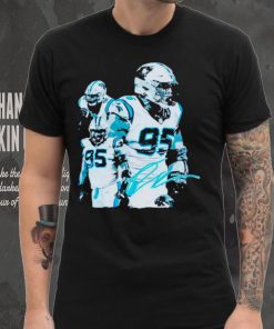 Kai Brown wearing Derrick Brown 95 signature shirt