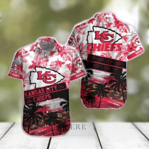 Kansas City Chiefs And Beach Short Casual Full Printing Hawaiian Shirt