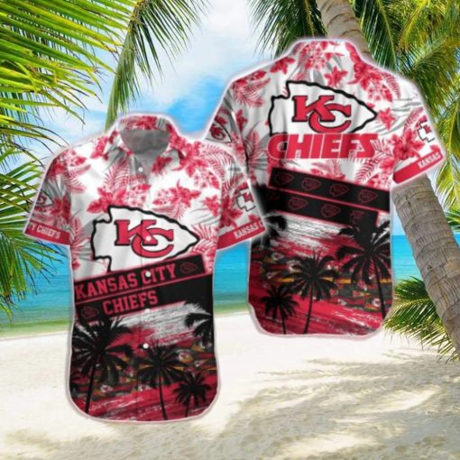 Kansas City Chiefs And Beach Short Casual Full Printing Hawaiian Shirt