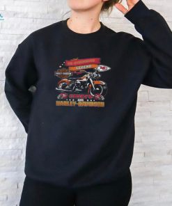 Kansas City Chiefs Motor Harley Davidson an American Legend Chiefs and Harley Davidson T Shirt