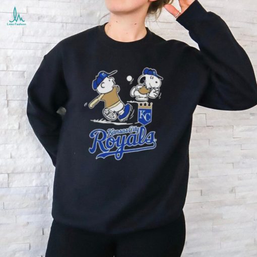Kansas City Royals Charlie Brown Snoopy Baseball T Shirt