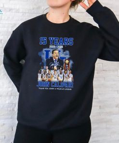 Kentucky Wildcats 15 Years 2009 2024 John Calipari Thank You John A Wildcat Legend Signature Shirt