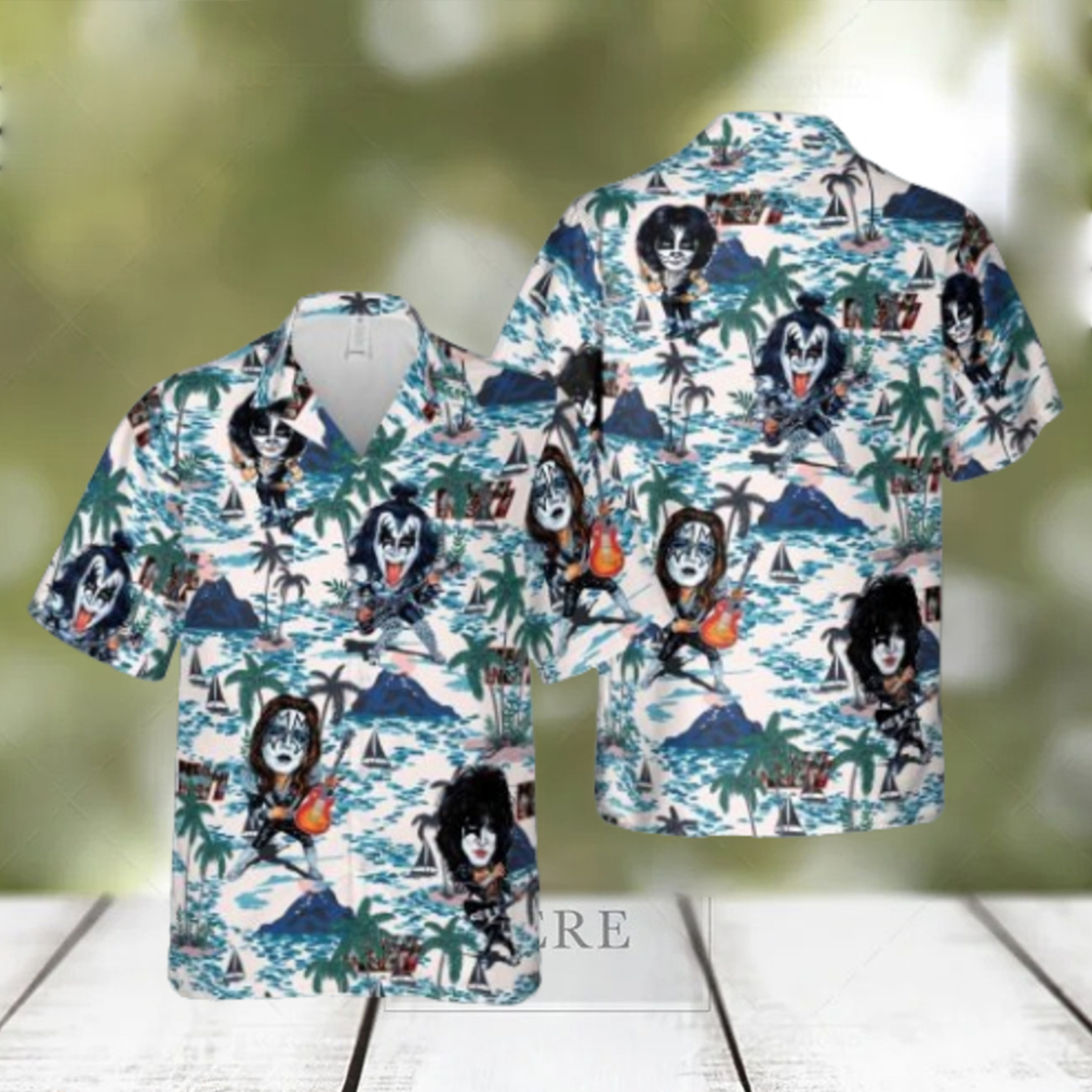 Kiss Band Chibi Rock Band Hawaiian Shirt For Men Women Kiss Band Chibi Rock Band Hawaiian Shirt For Men Women