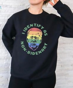 LGBT Pride Joe Biden I identify as non Bidenary funny face shirt